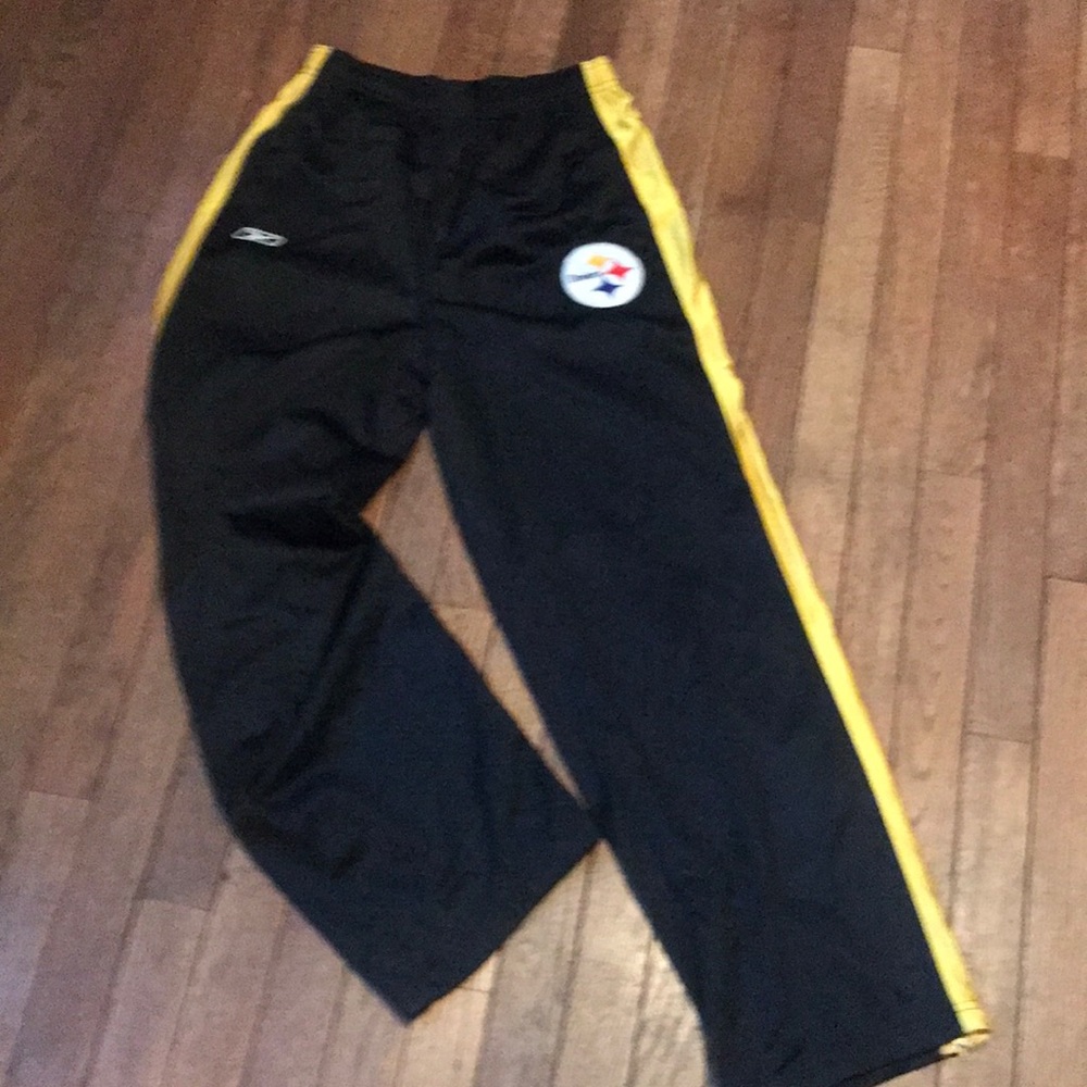 Steelers black and gold sweatpants youth large (14/16)